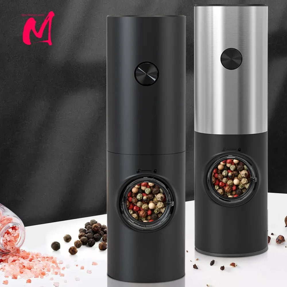 USB Rechargeable Salt and Pepper Grinders With Base